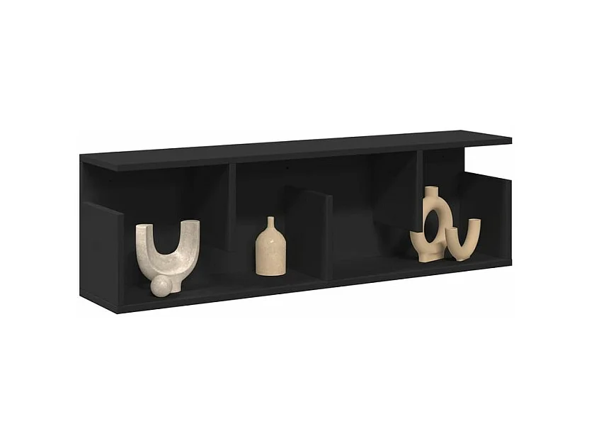 Armoire murale 100x20x30 noir bois d'ingénierie