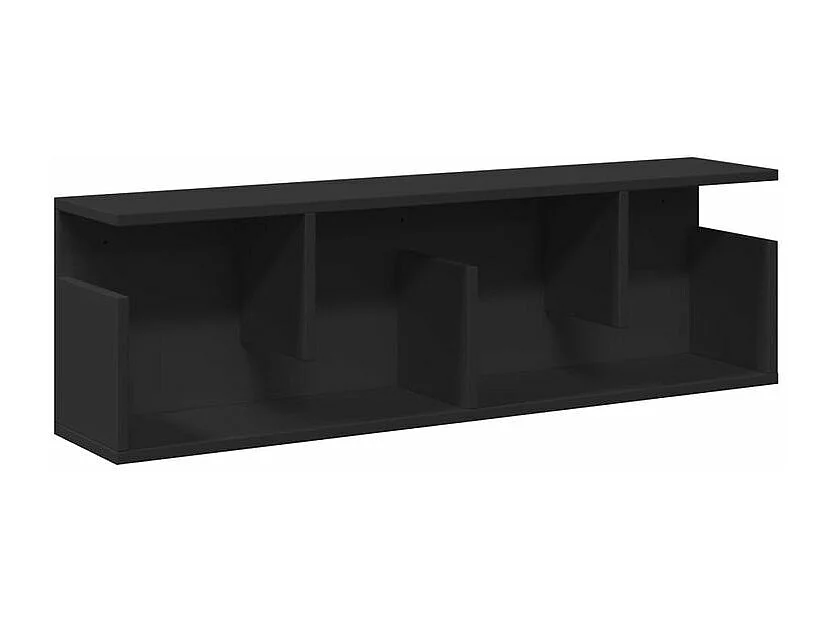 Armoire murale 100x20x30 noir bois d'ingénierie