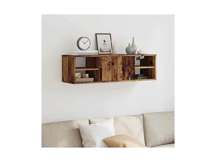 Armoire murale vieux bois 102x30x29 bois d'ingénierie