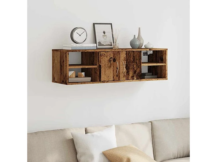 Armoire murale vieux bois 102x30x29 bois d'ingénierie