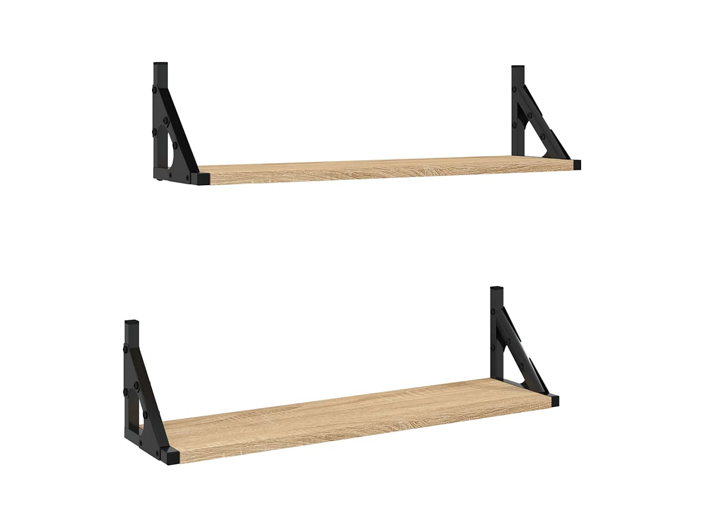 Étagères murales 2 pcs chêne sonoma 60x15x15,5