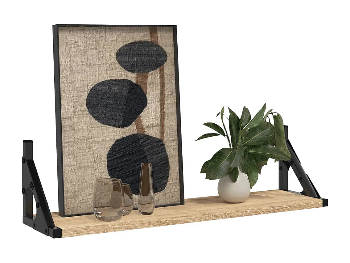 Étagères murales 2 pcs chêne sonoma 60x15x15,5