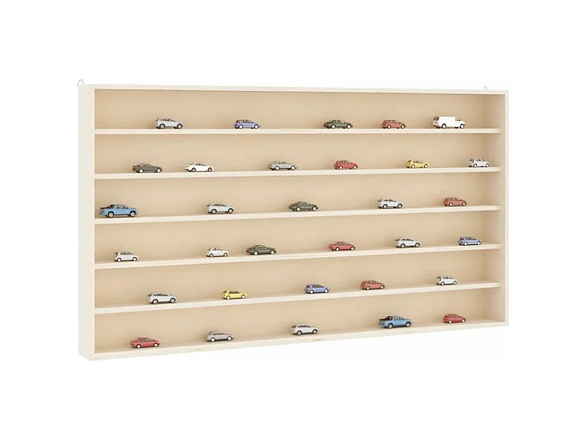 Vitrine murale avec 6 étagères 80x8,5x55