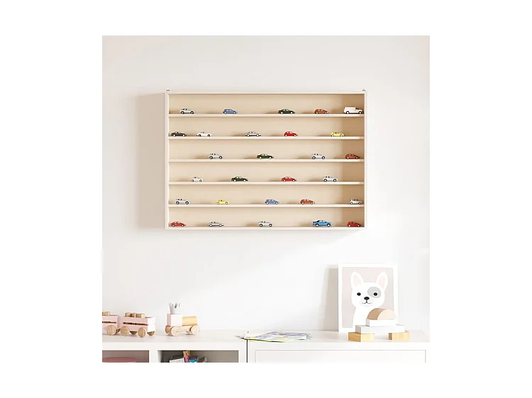 Vitrine murale avec 6 étagères 80x8,5x55