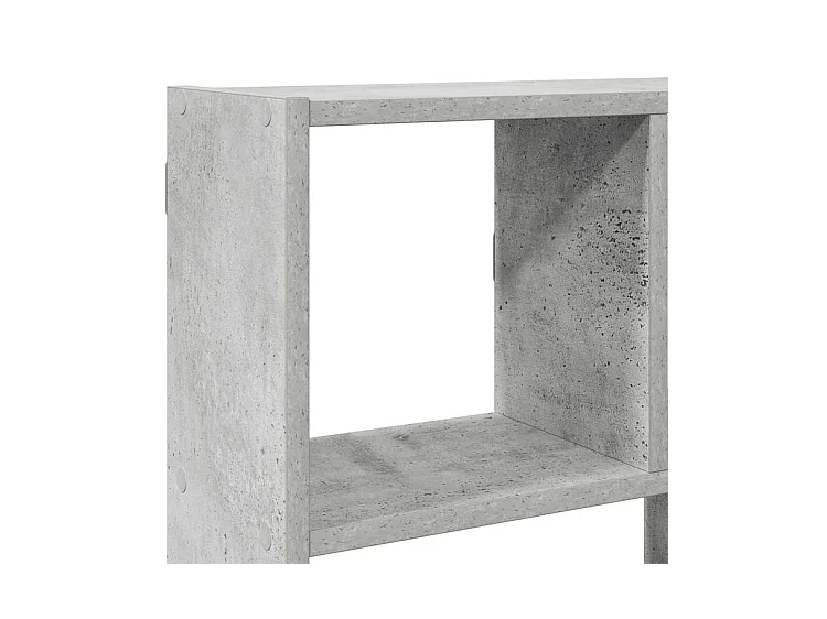 Étagère cube murale 12 compartiments gris béton bois ingénierie