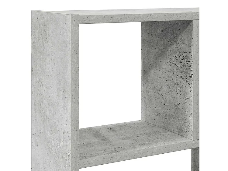 Étagère cube murale 12 compartiments gris béton bois ingénierie