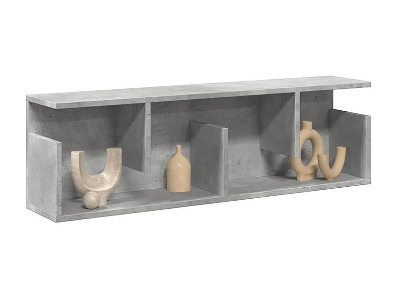 Armoire murale 100x20x30 gris béton bois d'ingénierie