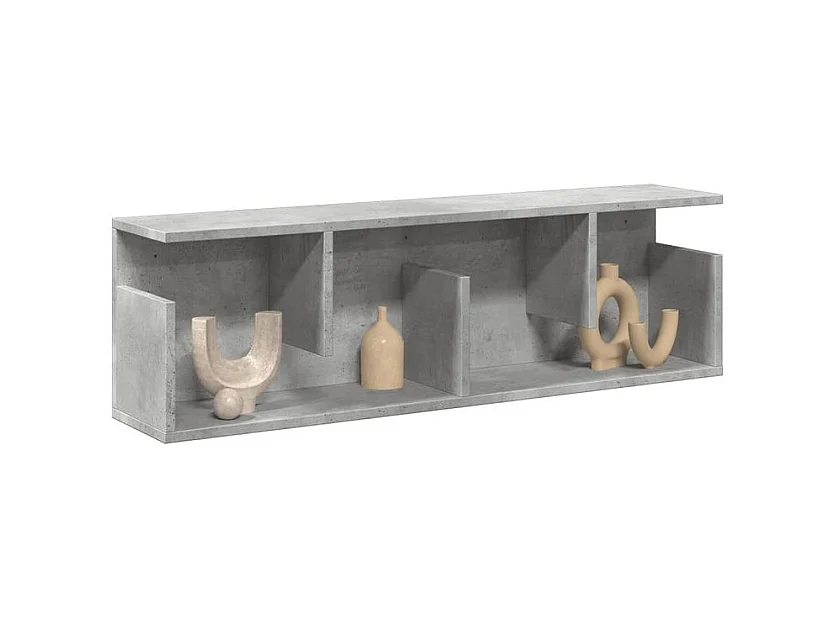 Armoire murale 100x20x30 gris béton bois d'ingénierie