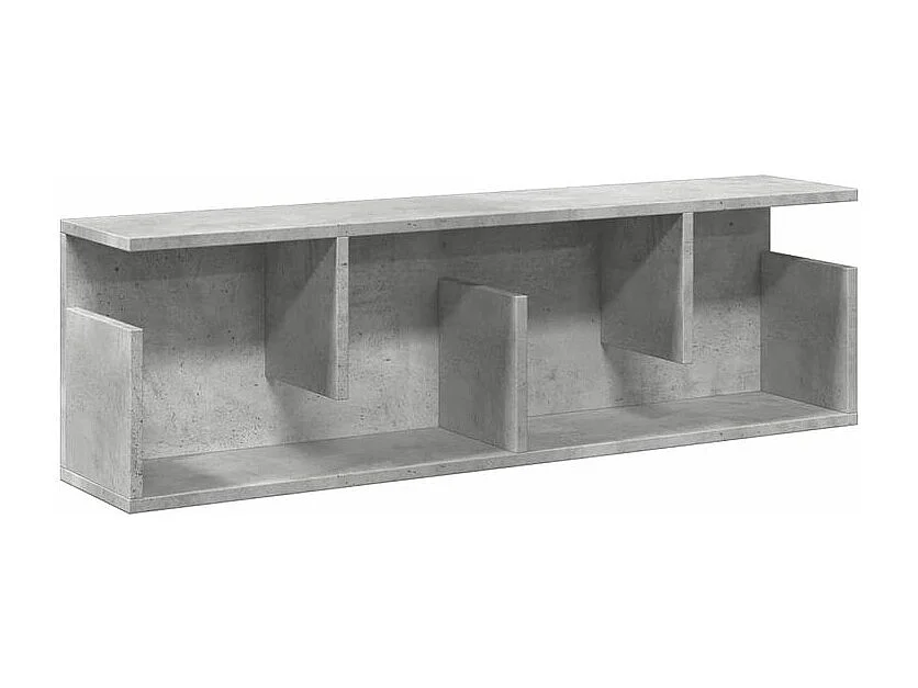 Armoire murale 100x20x30 gris béton bois d'ingénierie