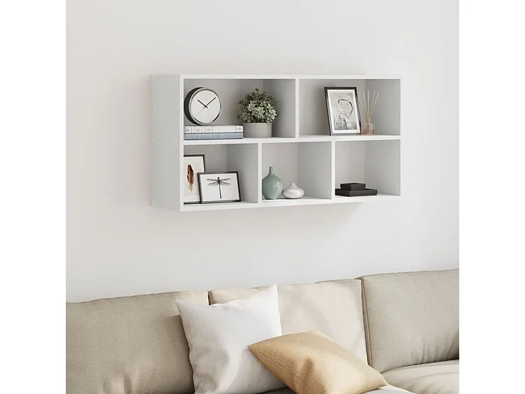 Étagère murale blanc 100x25x50 bois d'ingénierie