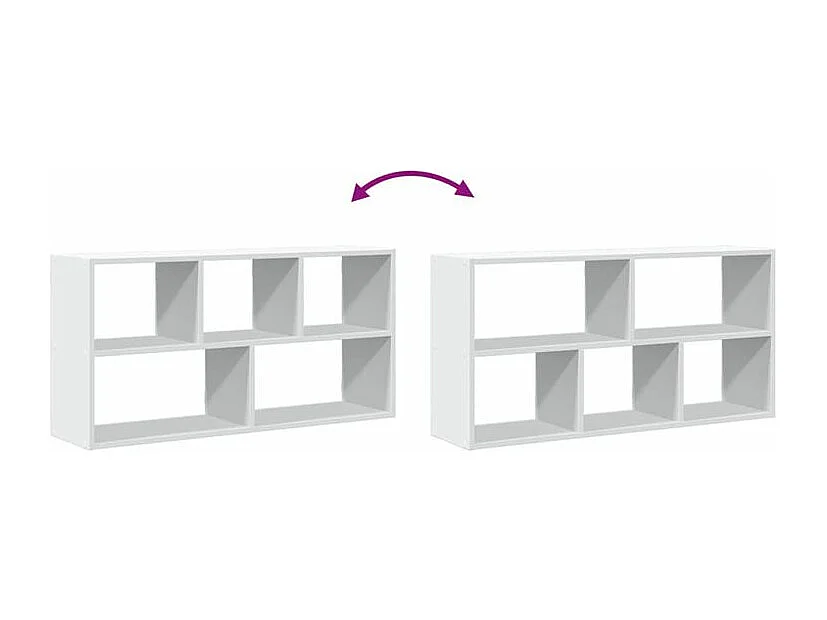 Étagère murale blanc 100x25x50 bois d'ingénierie