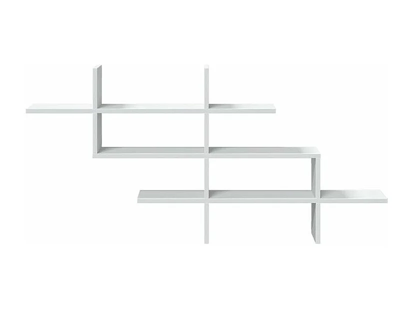 Étagère murale blanc 124,5x18x60,5 bois d'ingénierie