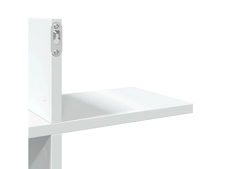 Étagère murale blanc 124,5x18x60,5 bois d'ingénierie