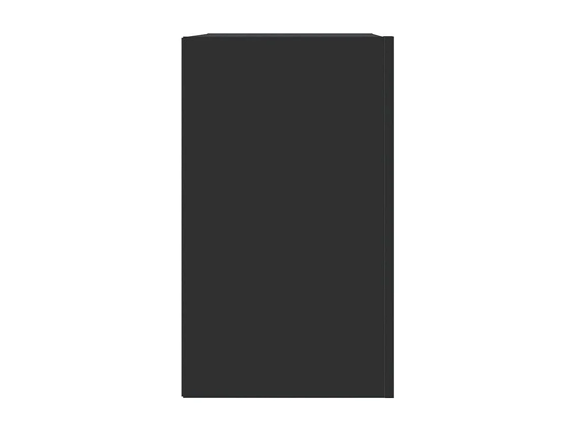 Armoire murale noir 75x35x60 bois d'ingénierie