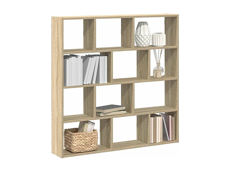 Étagère cube murale 12 compartiments chêne sonoma