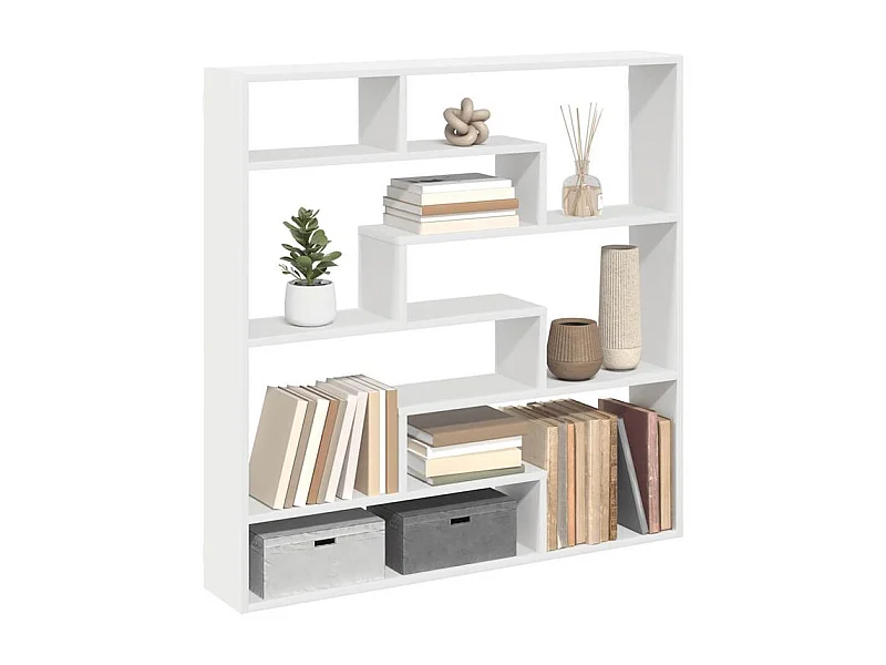 Étagère cube murale 7 compartiments blanc bois d'ingénierie