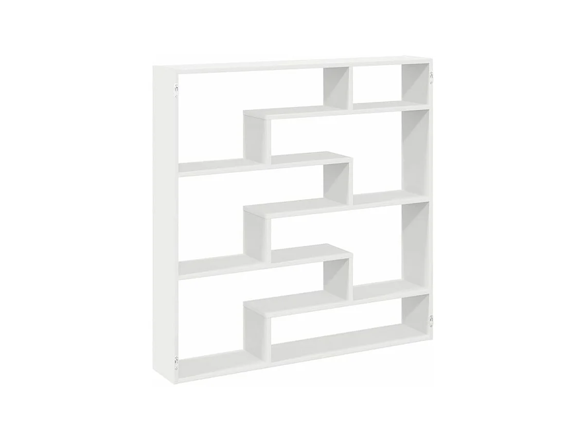 Étagère cube murale 7 compartiments blanc bois d'ingénierie