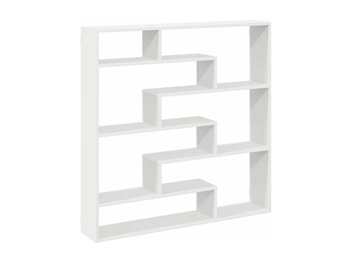 Étagère cube murale 7 compartiments blanc bois d'ingénierie