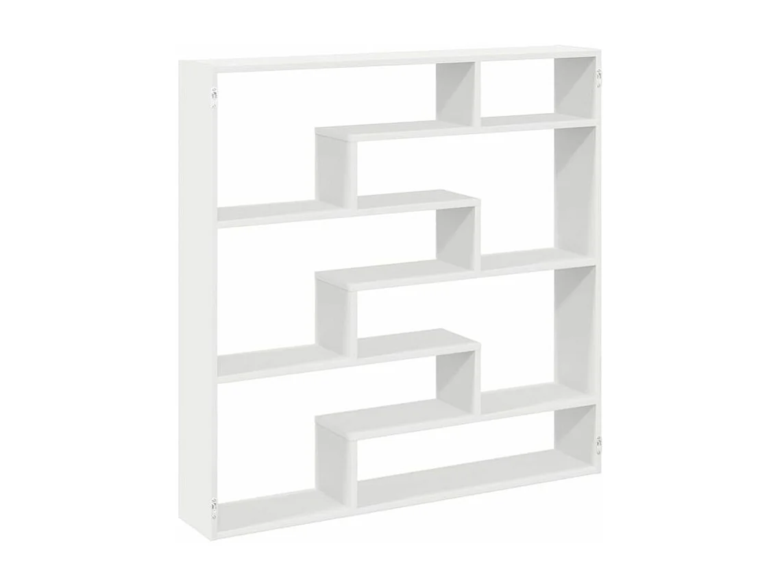 Étagère cube murale 7 compartiments blanc bois d'ingénierie