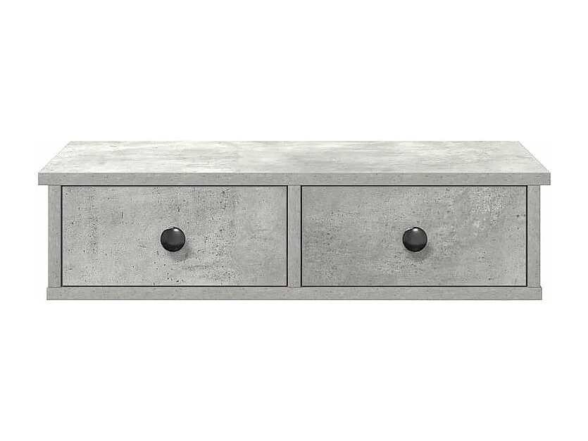 Étagère murale avec tiroirs gris béton bois d'ingénierie