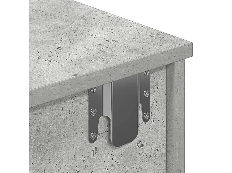 Étagère murale avec tiroirs gris béton bois d'ingénierie