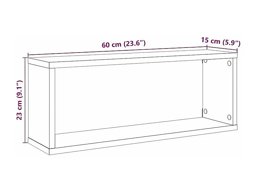 Étagères murales sous forme de cube 6 pcs chêne artisanal