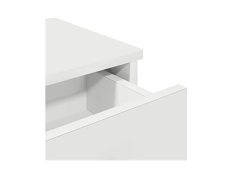 Étagère murale et tiroirs blanc 100x37,5x19 bois d'ingénierie