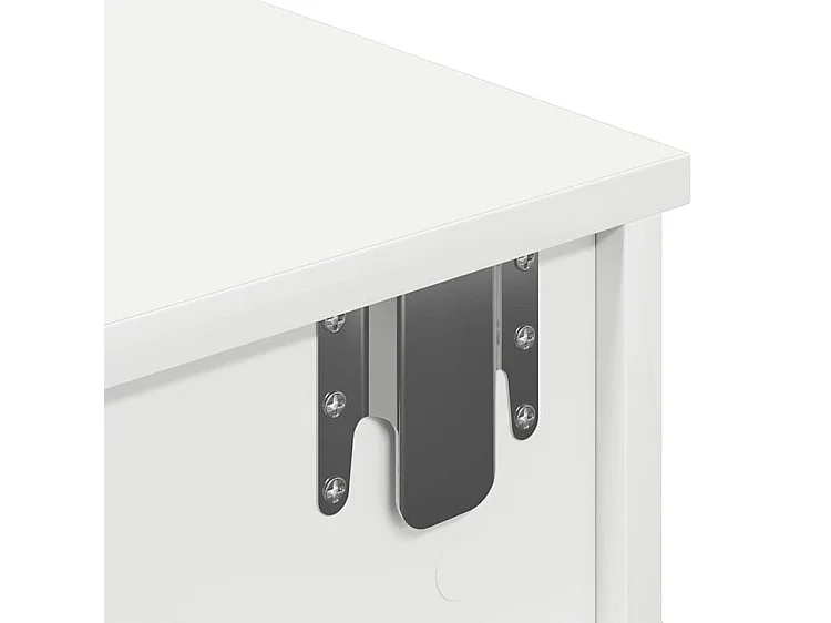 Étagère murale et tiroirs blanc 100x37,5x19 bois d'ingénierie