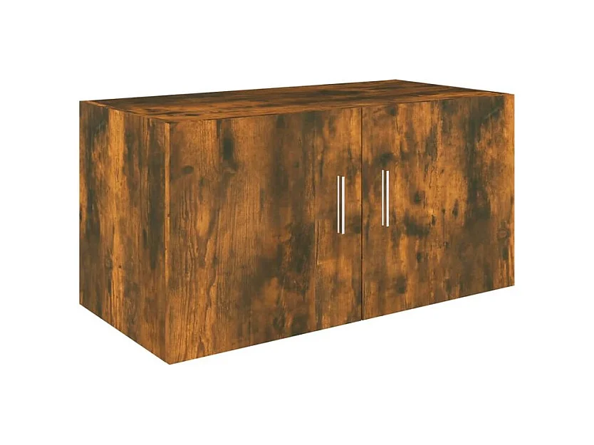 Armoire murale Korane L80xH40xP39 – Sobre et Polyvalente-Couleur Marron fumé