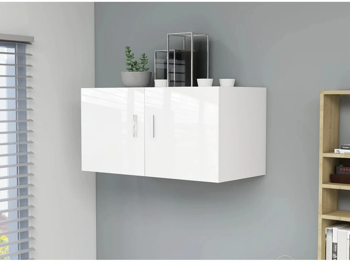 Armoire murale Korane L80xH40xP39 – Sobre et Polyvalente-Couleur Marron fumé