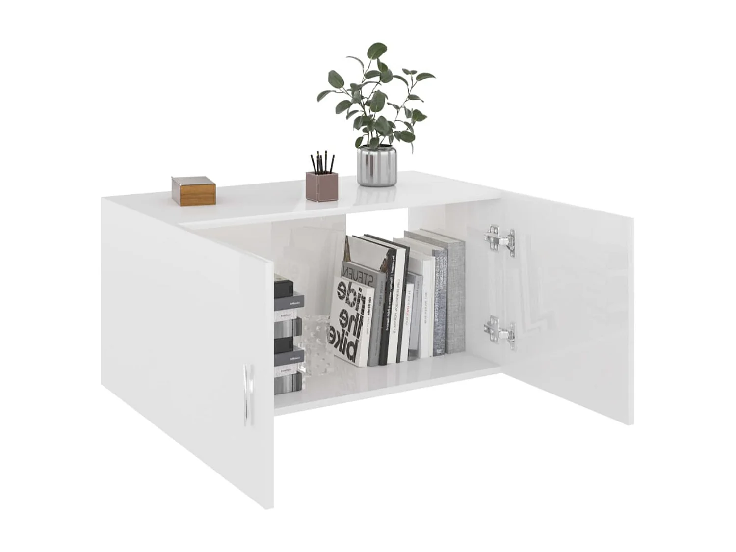 Armoire murale Korane L80xH40xP39 – Sobre et Polyvalente-Couleur Marron fumé