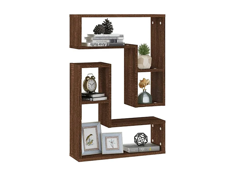 Étagères murales 2 pcs Chêne marron 50x15x50 Bois ingénierie