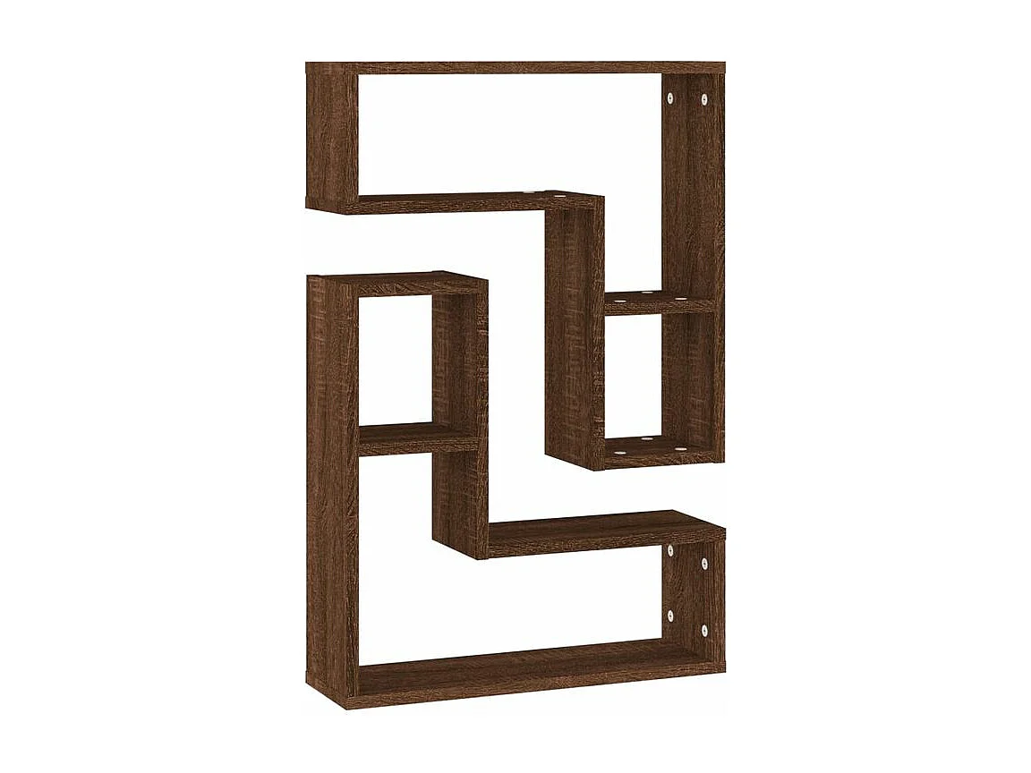 Étagères murales 2 pcs Chêne marron 50x15x50 Bois ingénierie