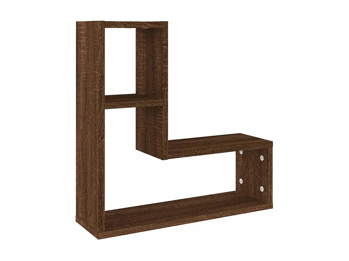 Étagères murales 2 pcs Chêne marron 50x15x50 Bois ingénierie