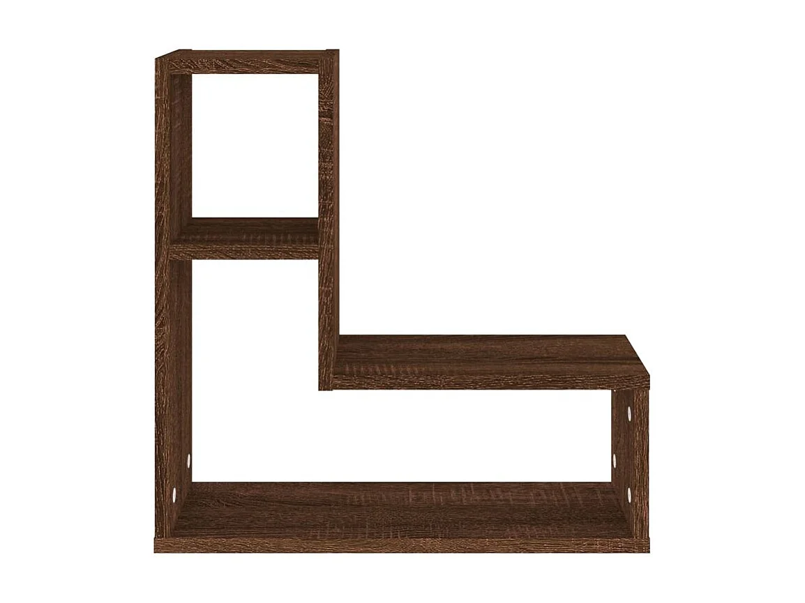 Étagères murales 2 pcs Chêne marron 50x15x50 Bois ingénierie