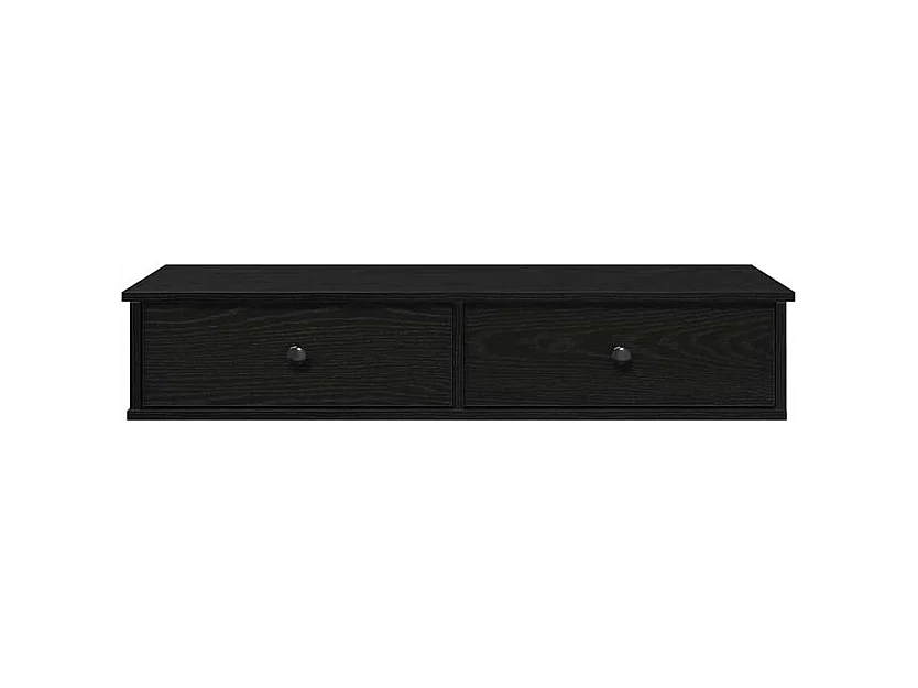 Étagère murale et tiroirs noir 100x37,5x19 bois d'ingénierie