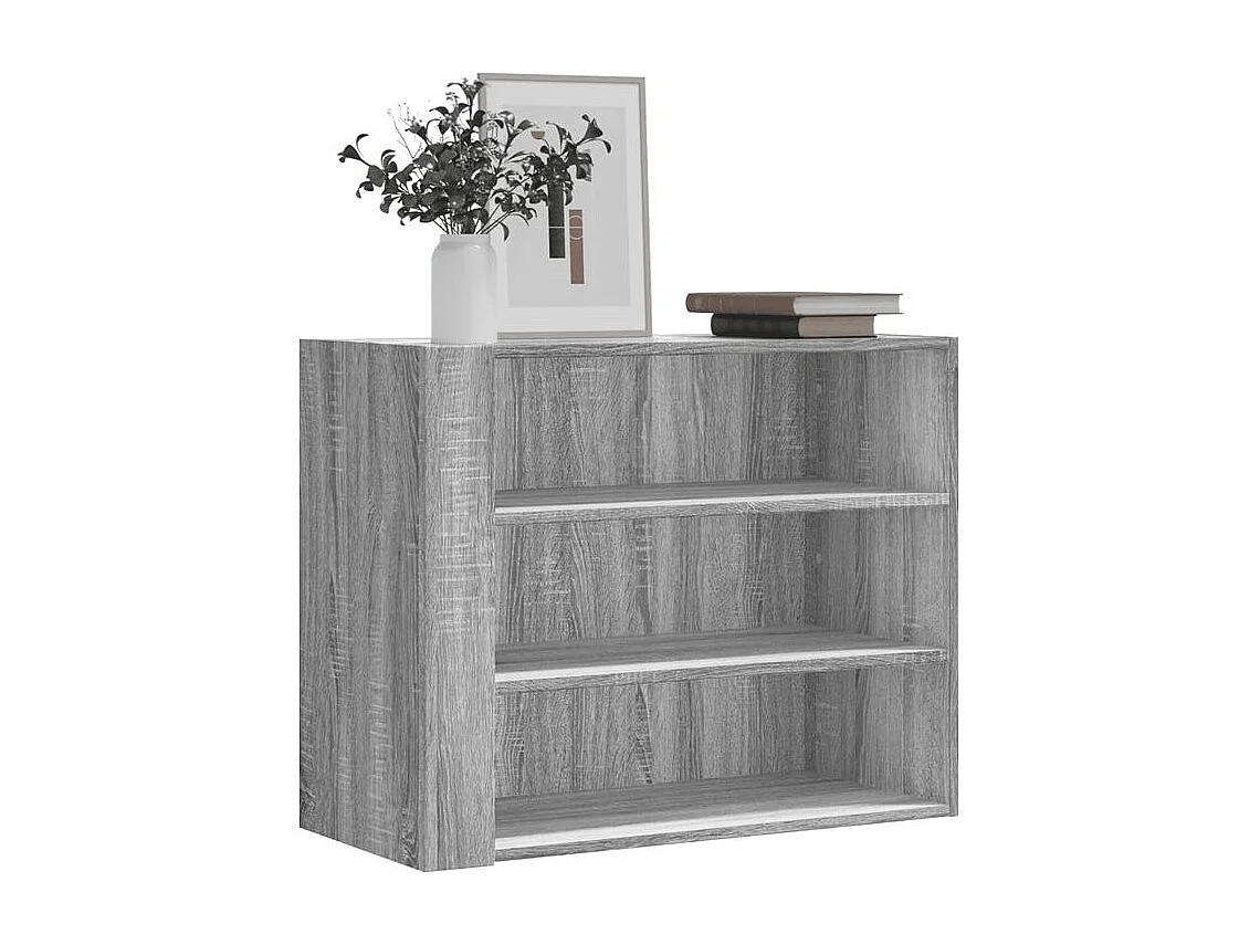 Armoire murale sonoma gris 75x35x60 bois d'ingénierie