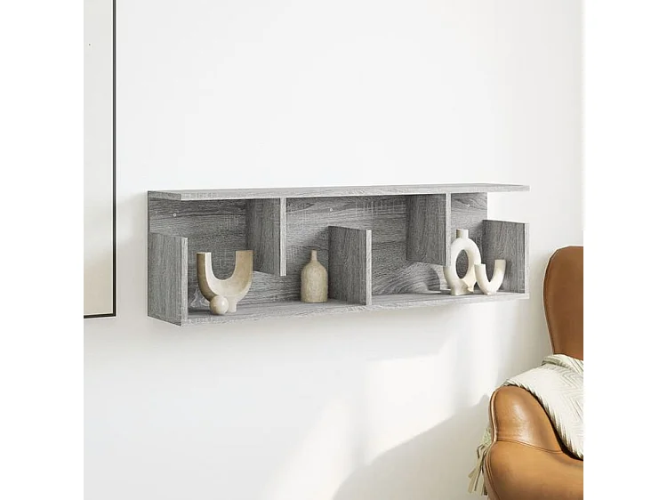 Armoire murale 100x20x30 sonoma gris bois d'ingénierie