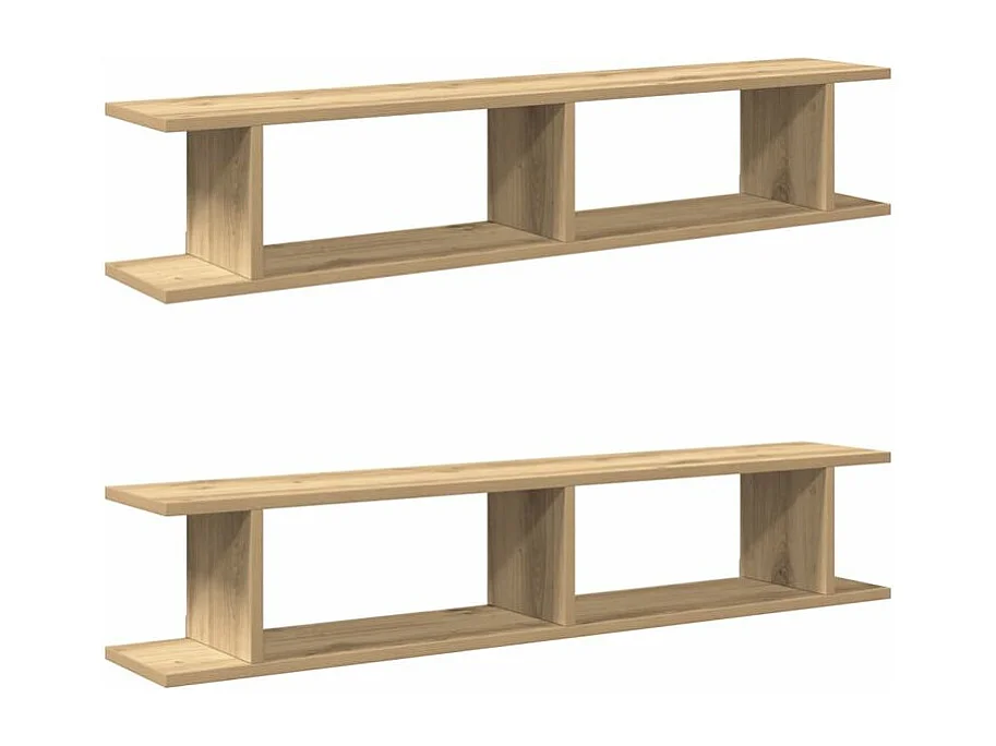 Étagères murales 2 pcs chêne artisanal 105x18x20