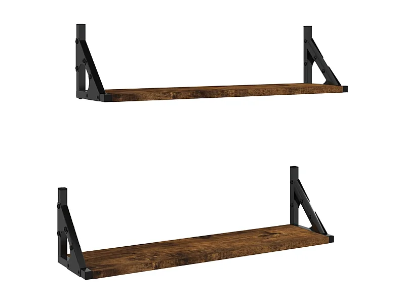 Étagères murales 2 pcs chêne fumé 60x15x15,5