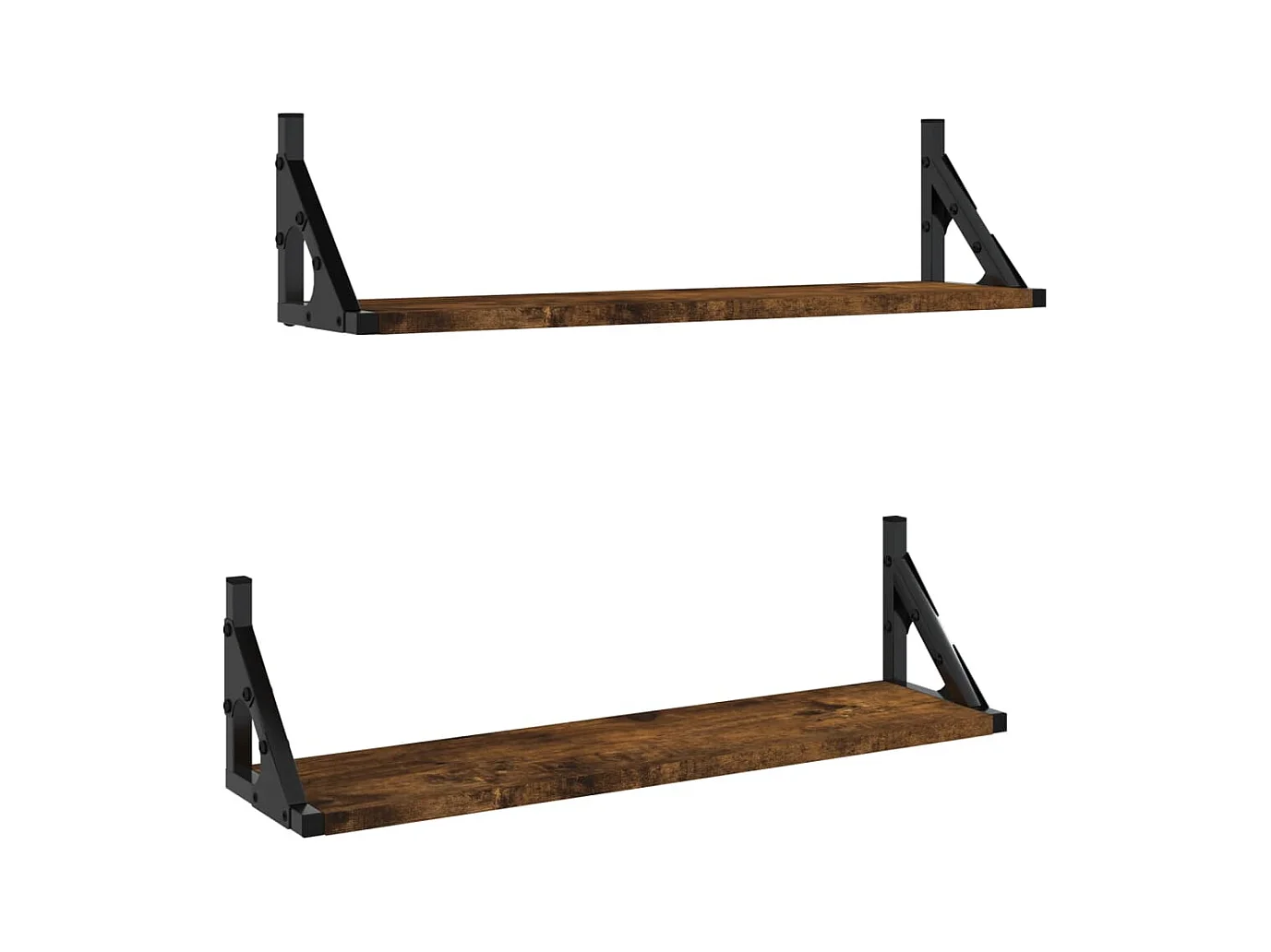 Étagères murales 2 pcs chêne fumé 60x15x15,5