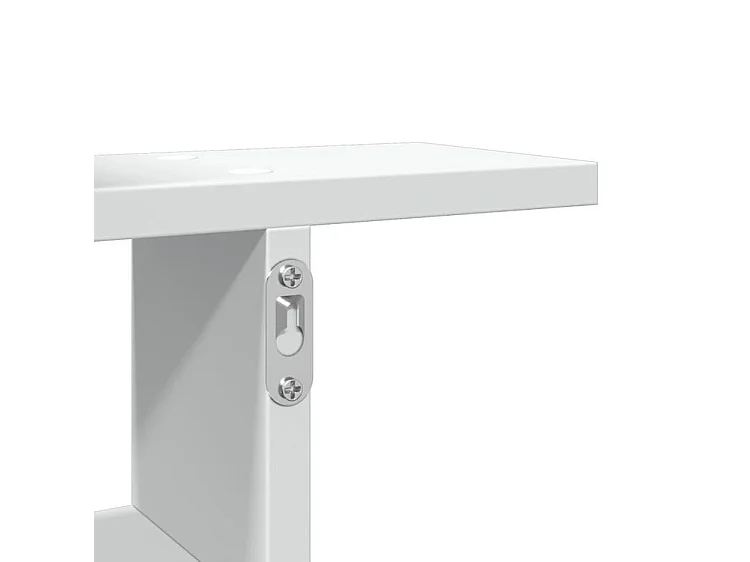 Étagères murales 2 pcs blanc 50x12x50 bois d'ingénierie
