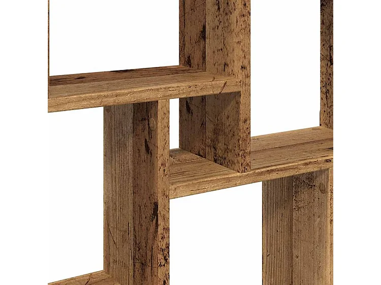 Étagère murale en forme de cube vieux bois 90x15x119,5