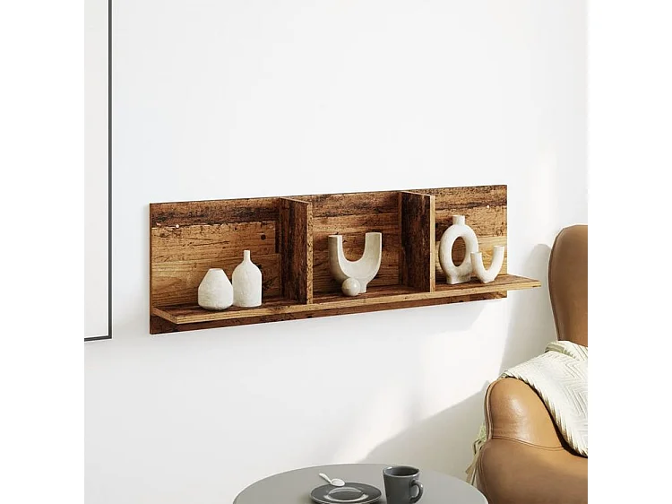 Armoire murale 100x16,5x30 vieux bois bois d'ingénierie