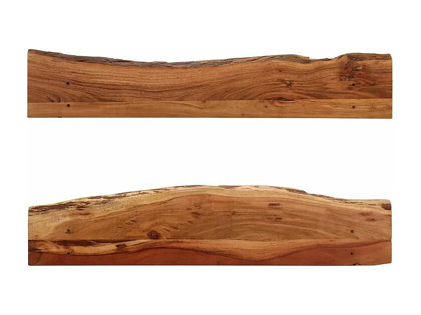 Étagères murales 2 pcs 110x20x18 Bois massif d'acacia