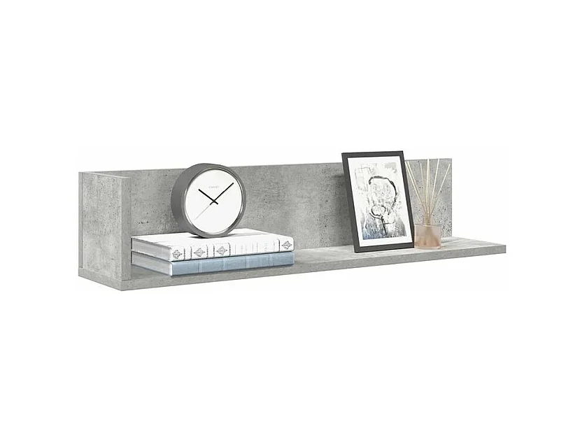 Étagères murales 2pcs gris béton 75x16,5x16,5 bois ingénierie