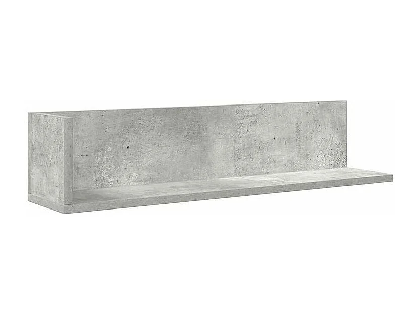 Étagères murales 2pcs gris béton 75x16,5x16,5 bois ingénierie