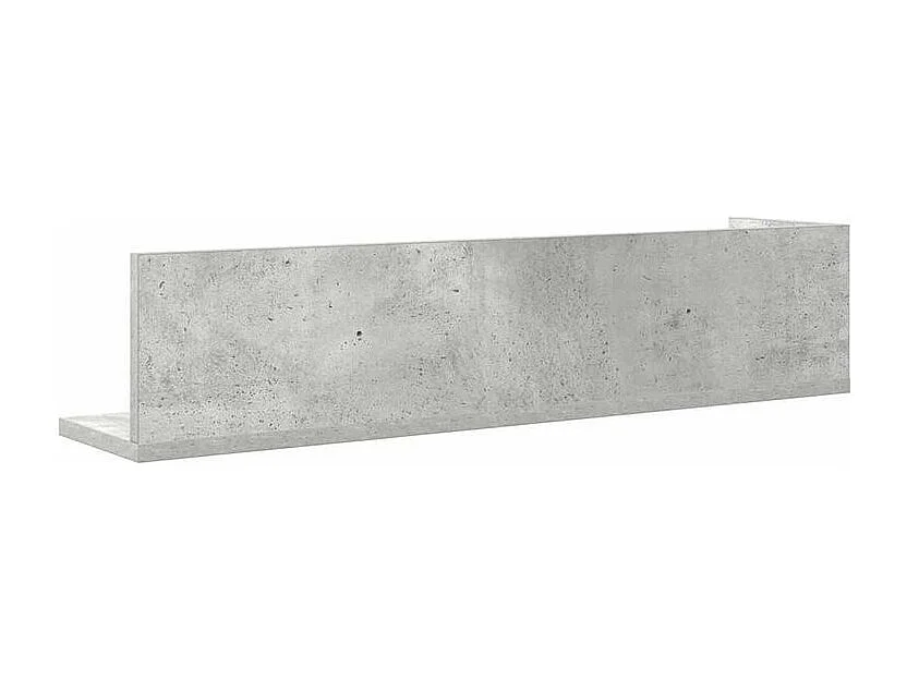 Étagères murales 2pcs gris béton 75x16,5x16,5 bois ingénierie