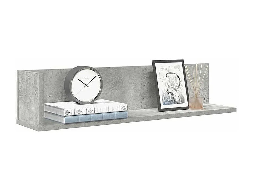 Étagères murales 2pcs gris béton 75x16,5x16,5 bois ingénierie