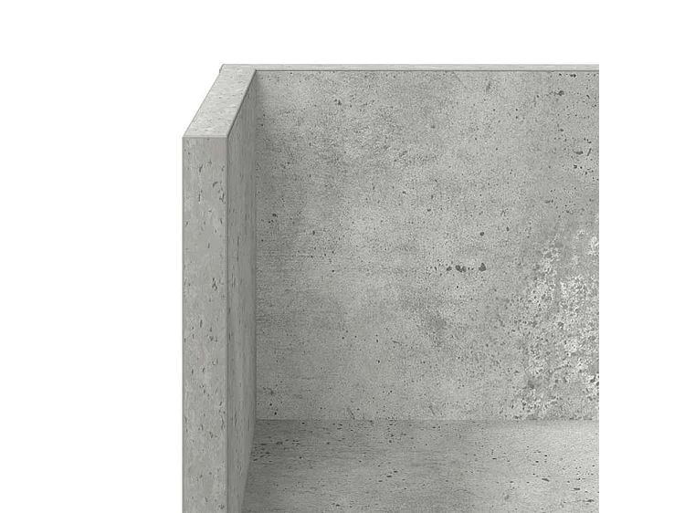 Étagères murales 2pcs gris béton 75x16,5x16,5 bois ingénierie